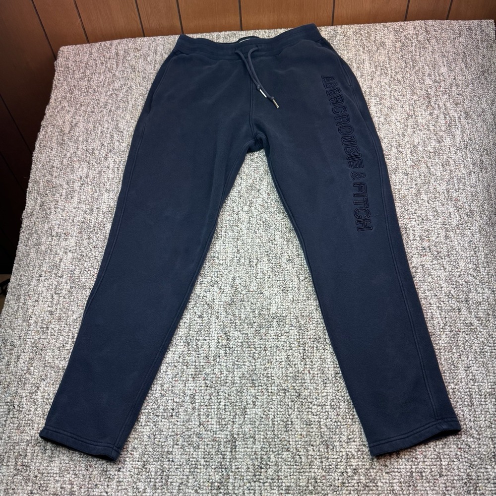 Abercrombie Fitch Jogger Pants Womens Small Sweats Soft Fleece Y2K Blue